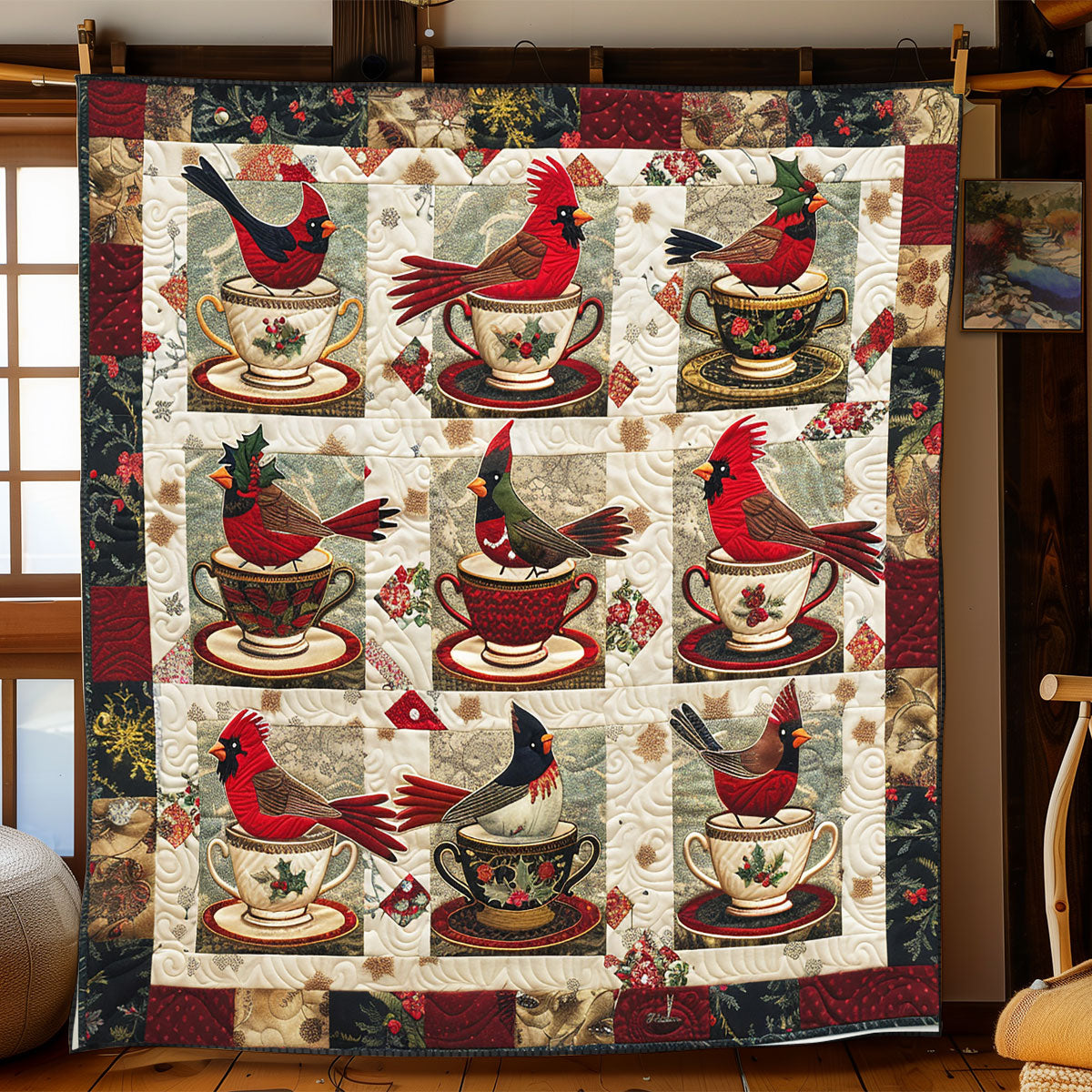 Cardinal Tea Cup XR2408004CL Quilt