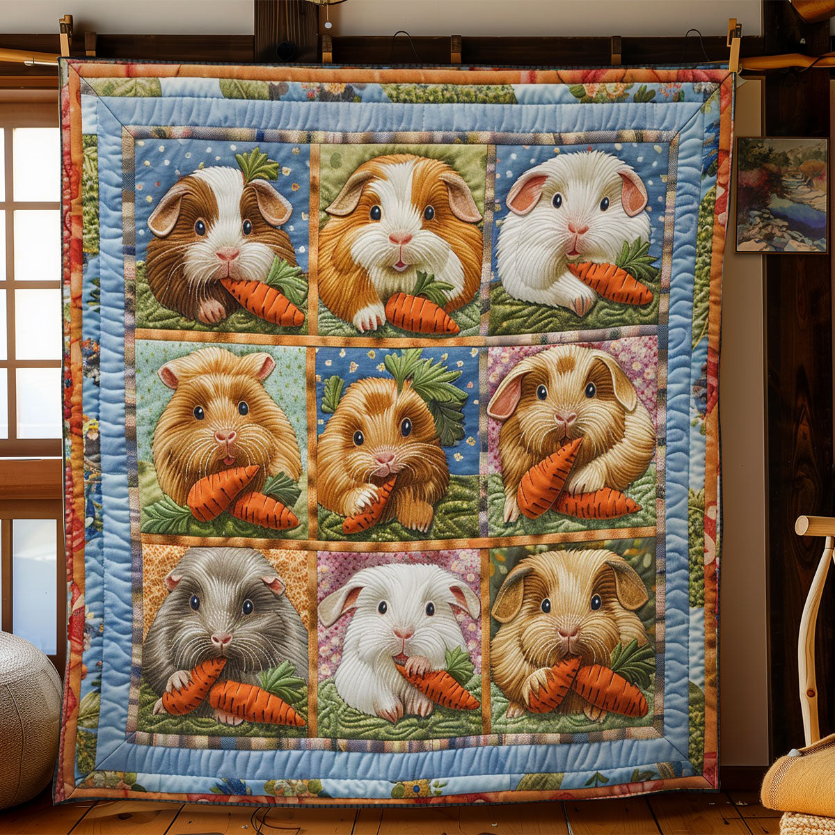 Guinea Pigs And Carrot WO2708029CL Quilt