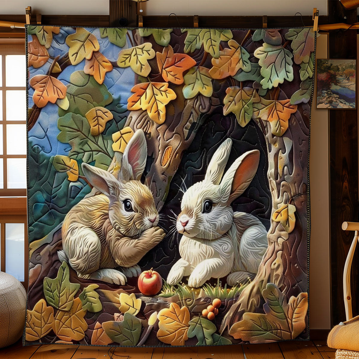 Rabbits Under The Tree WO2308015CL Quilt