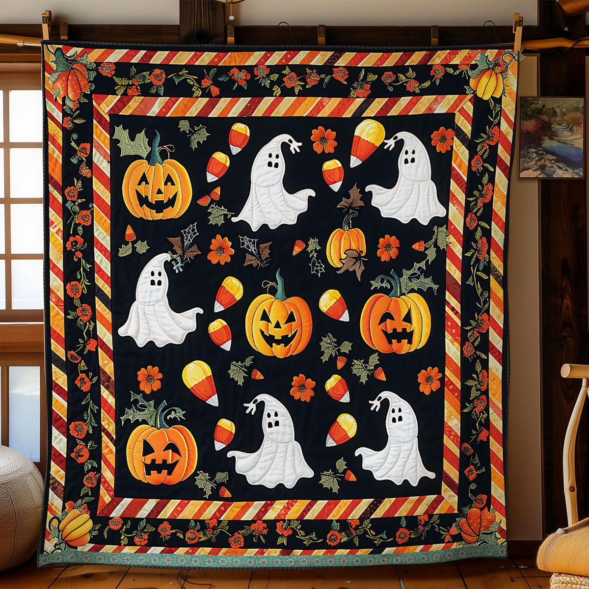 Spooky Night Delights XR1009005CL Quilt