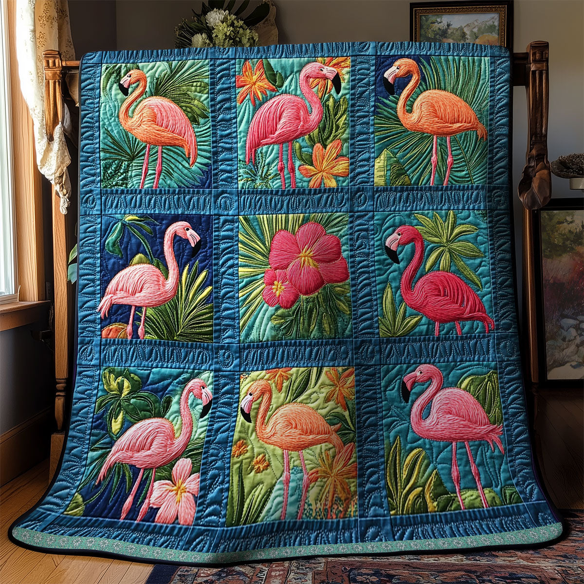Flamingo Haven XR1409004CL Quilt