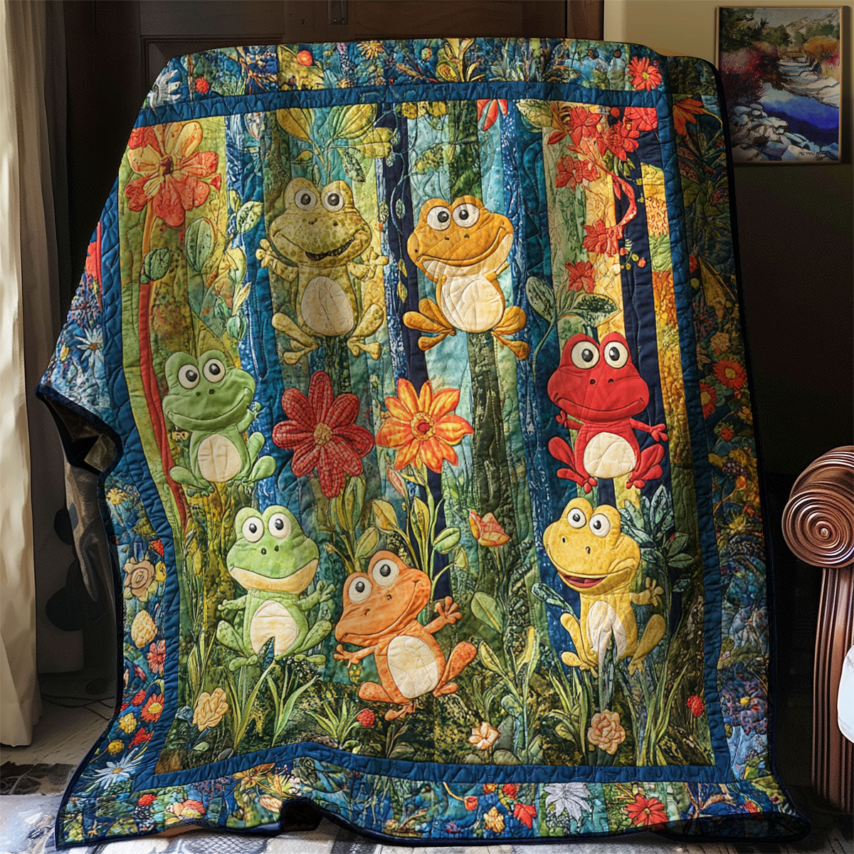 Cute Frogs XR0108001CL Quilt