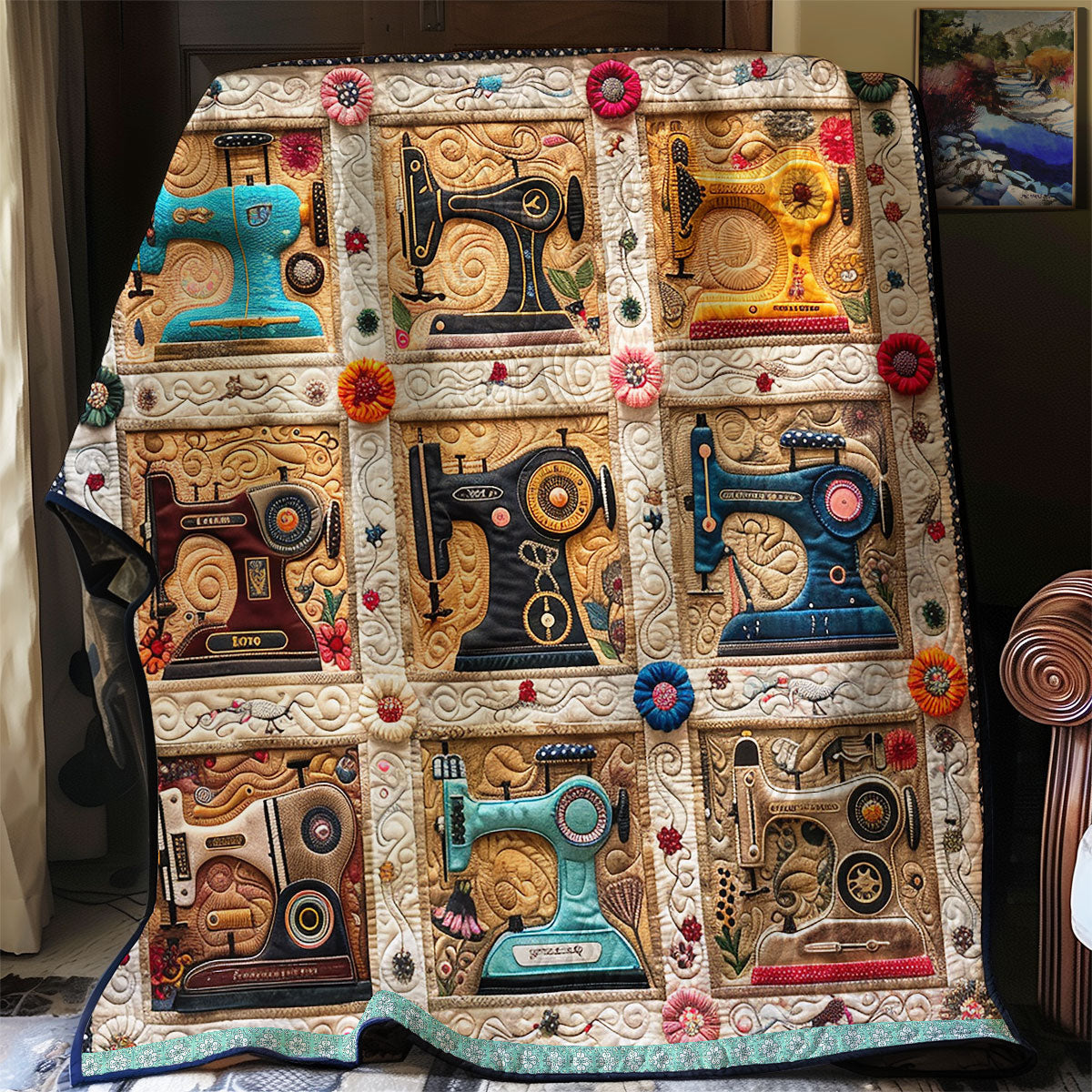 Flower Sewing Machine WG2808004CL Quilt