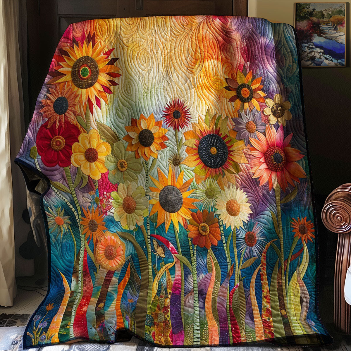 Flowers WO2707033CL Quilt