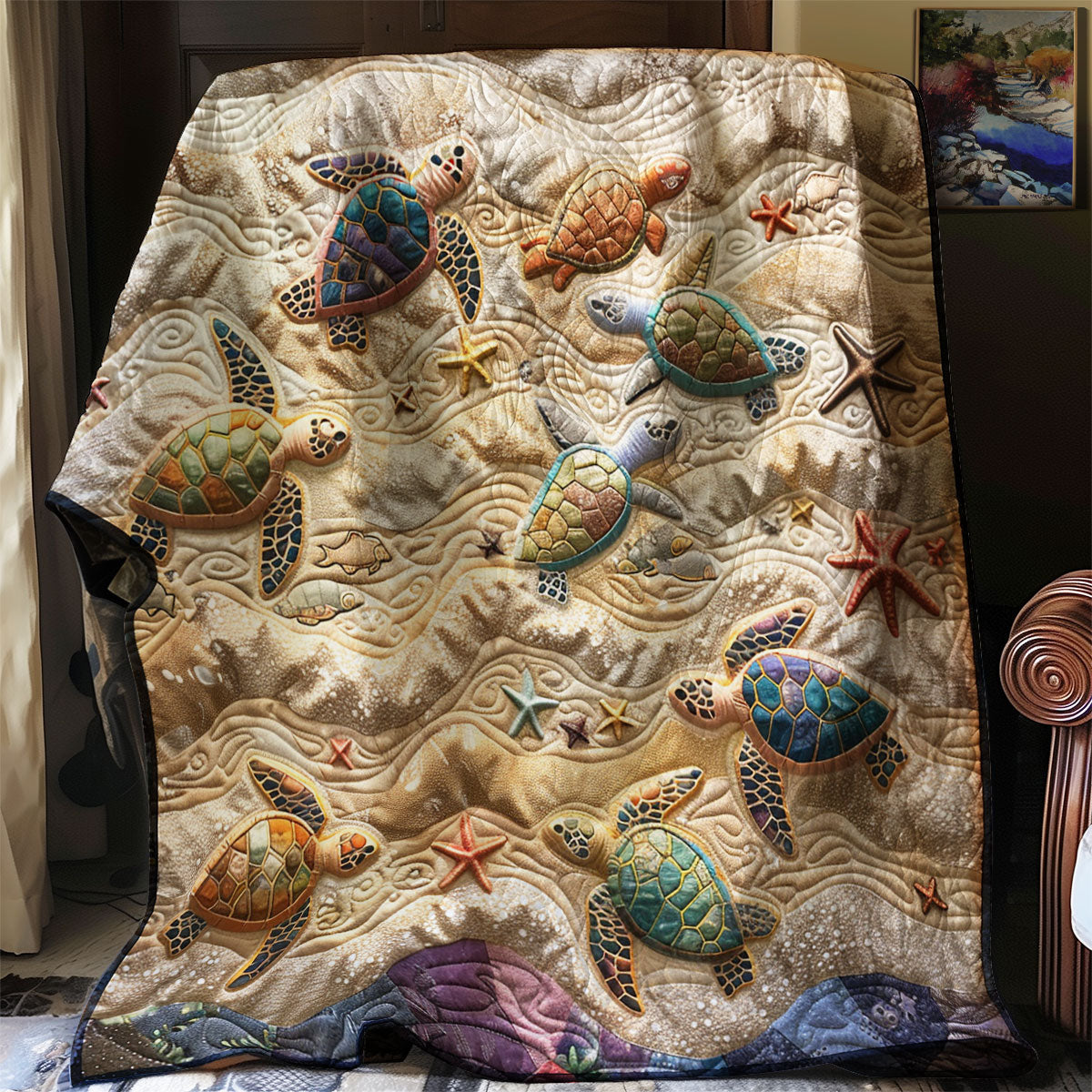 Sparkling Sea Turtle XR1807005CL Quilt
