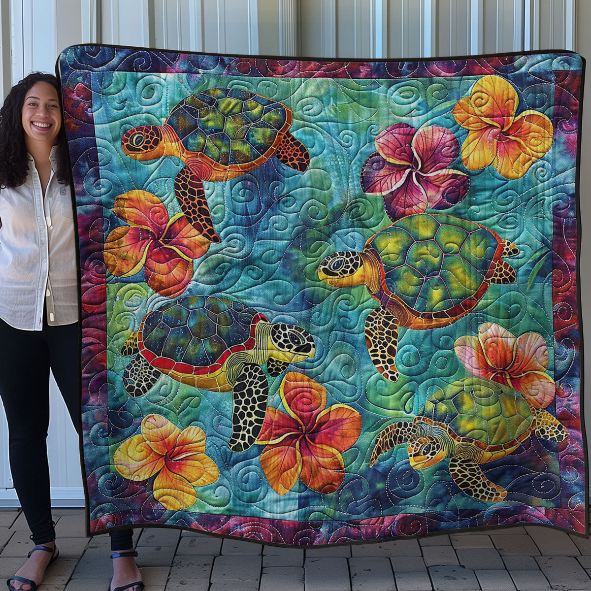 Turtle Swim WO2507010CL Quilt