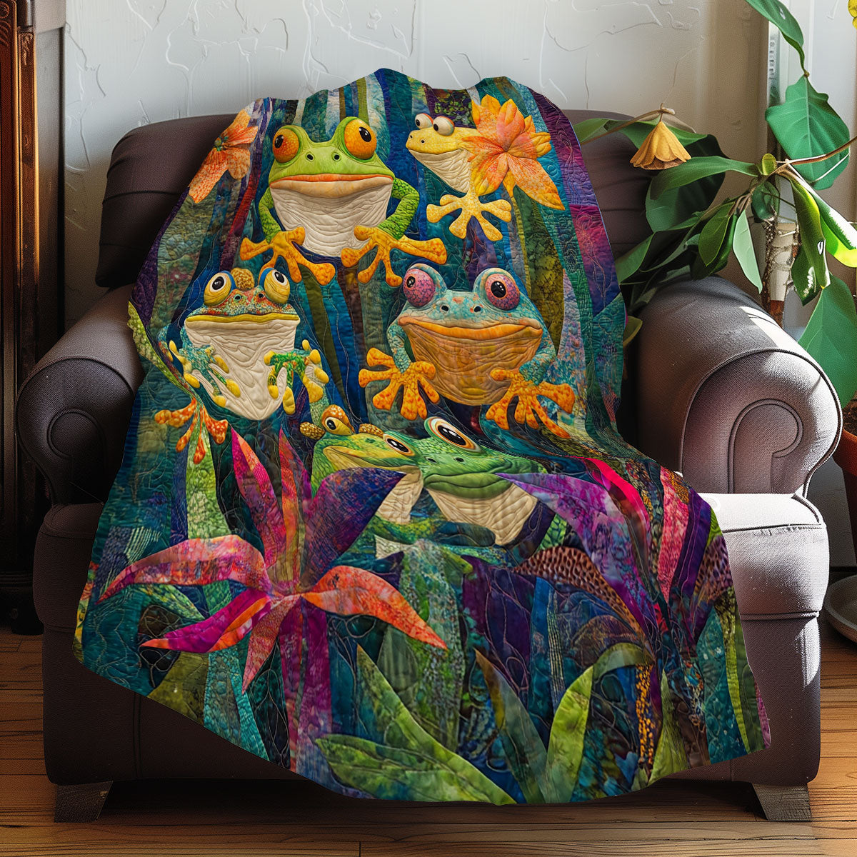Tropical Frogs XR0108003CL Quilt