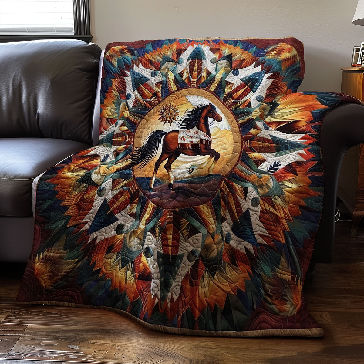 Horse Native American WJ0606014CL Quilt