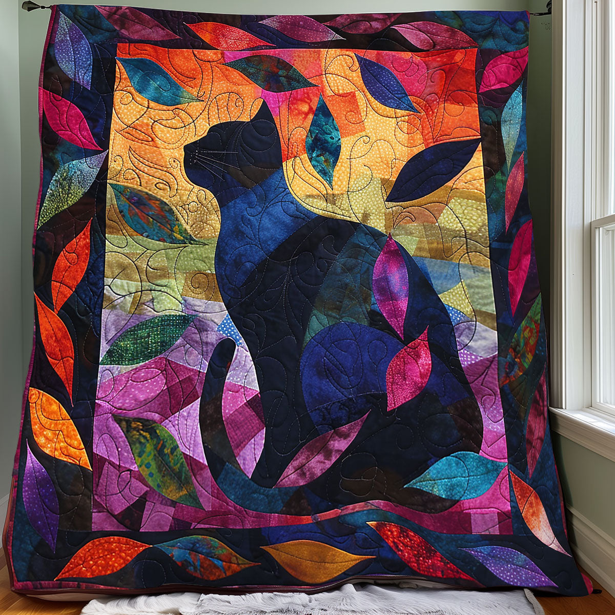 Cat Silhouette XR1106009CL Quilt