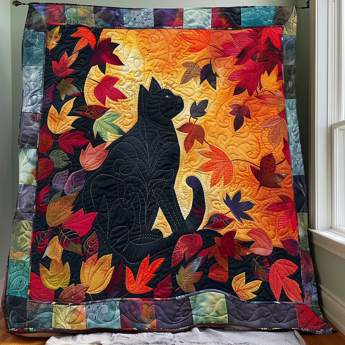 Cat Silhouette XR1106010CL Quilt