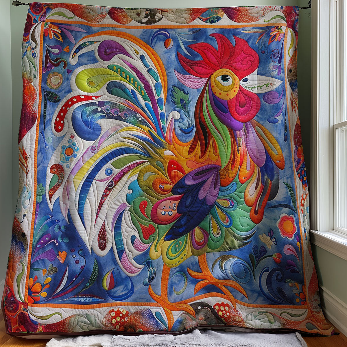 Chicken Colorful WO270724CL Quilt