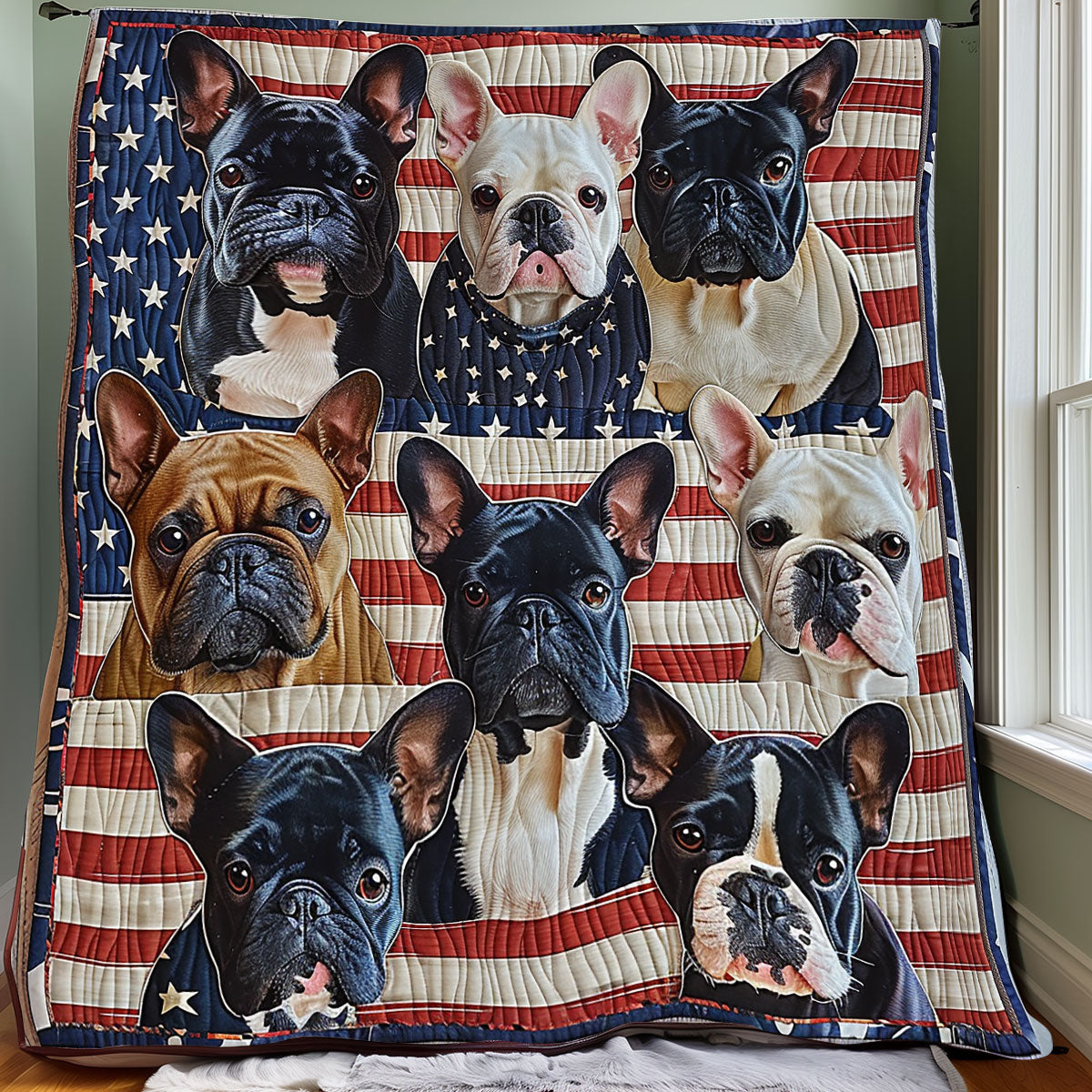 French Bulldogs XR1306008CL Quilt
