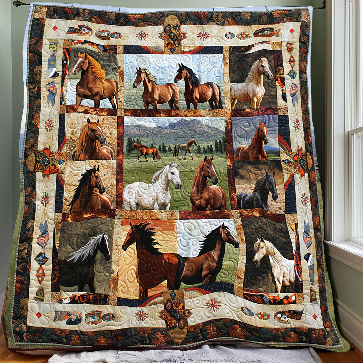Horses XR0606024CL Quilt