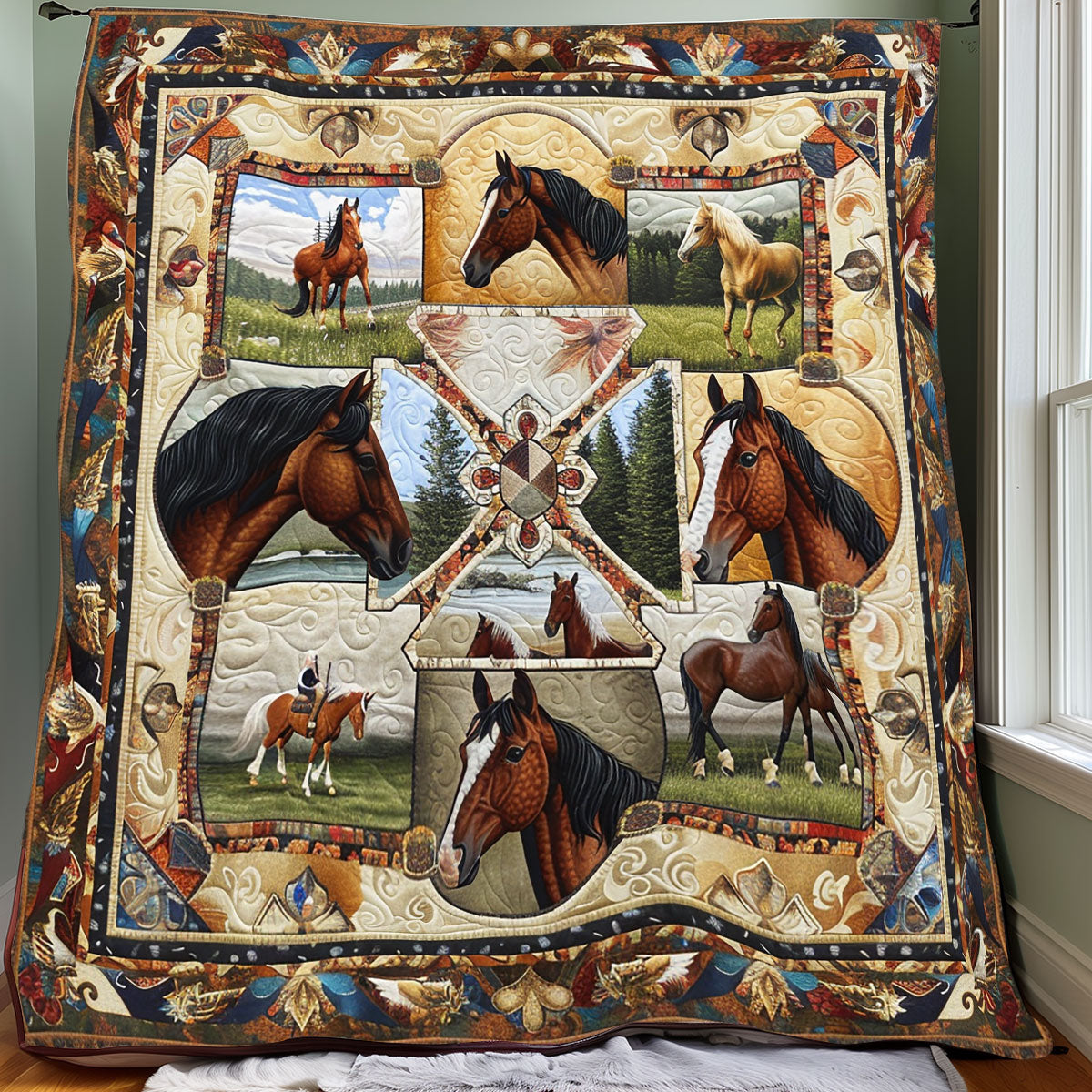 Horses XR0606025CL Quilt