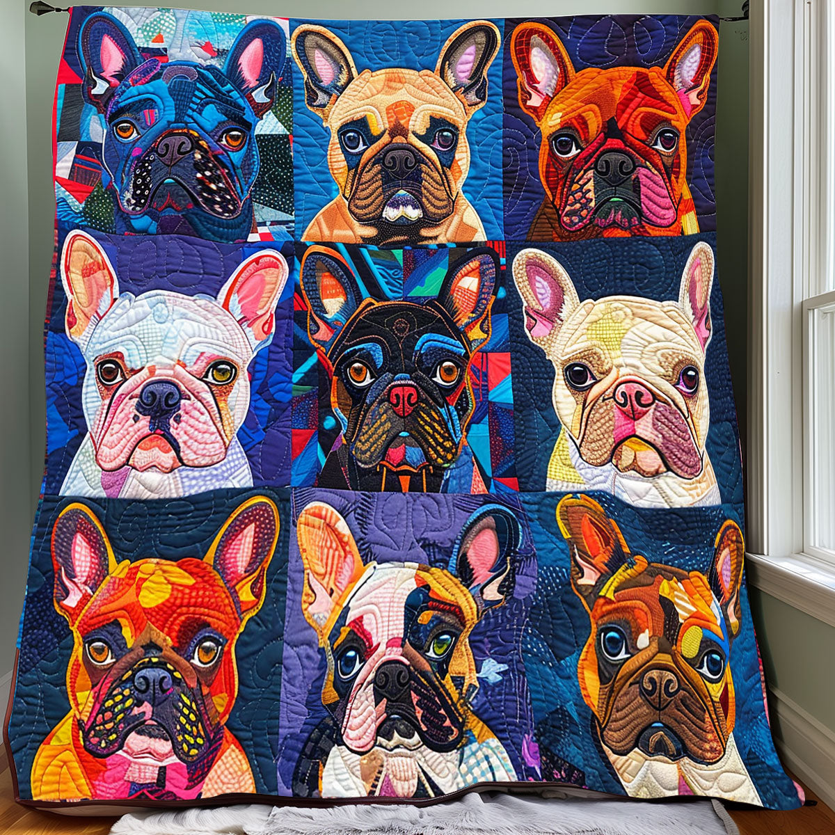 Love French Bulldog XR0807014CL Quilt