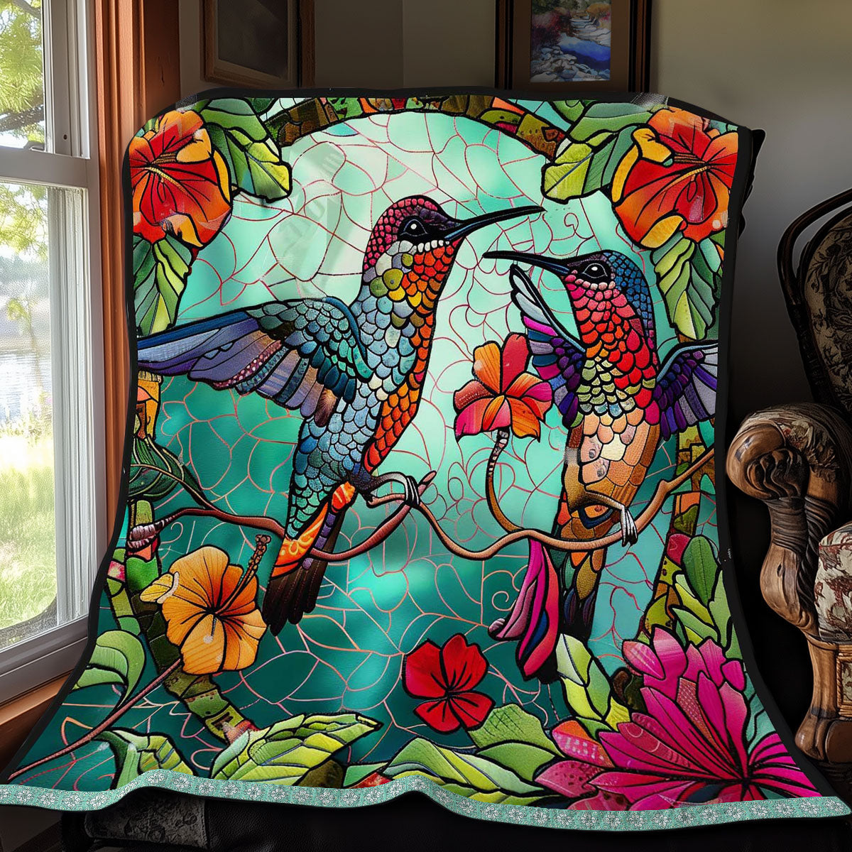 Artful Hummingbirds WN0509060CL Quilt