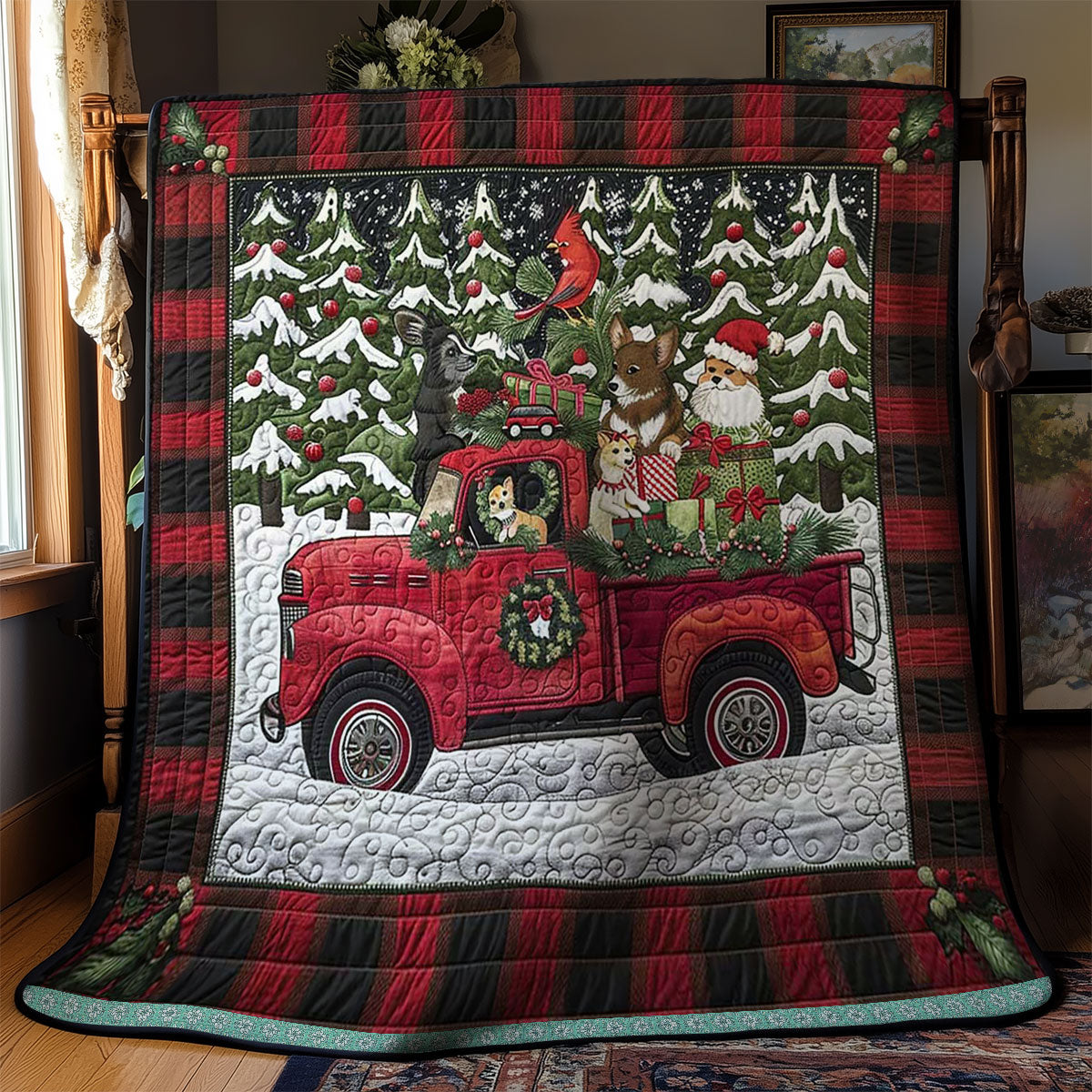 Christmas Gifts By Red Truck WN1109027CL Quilt
