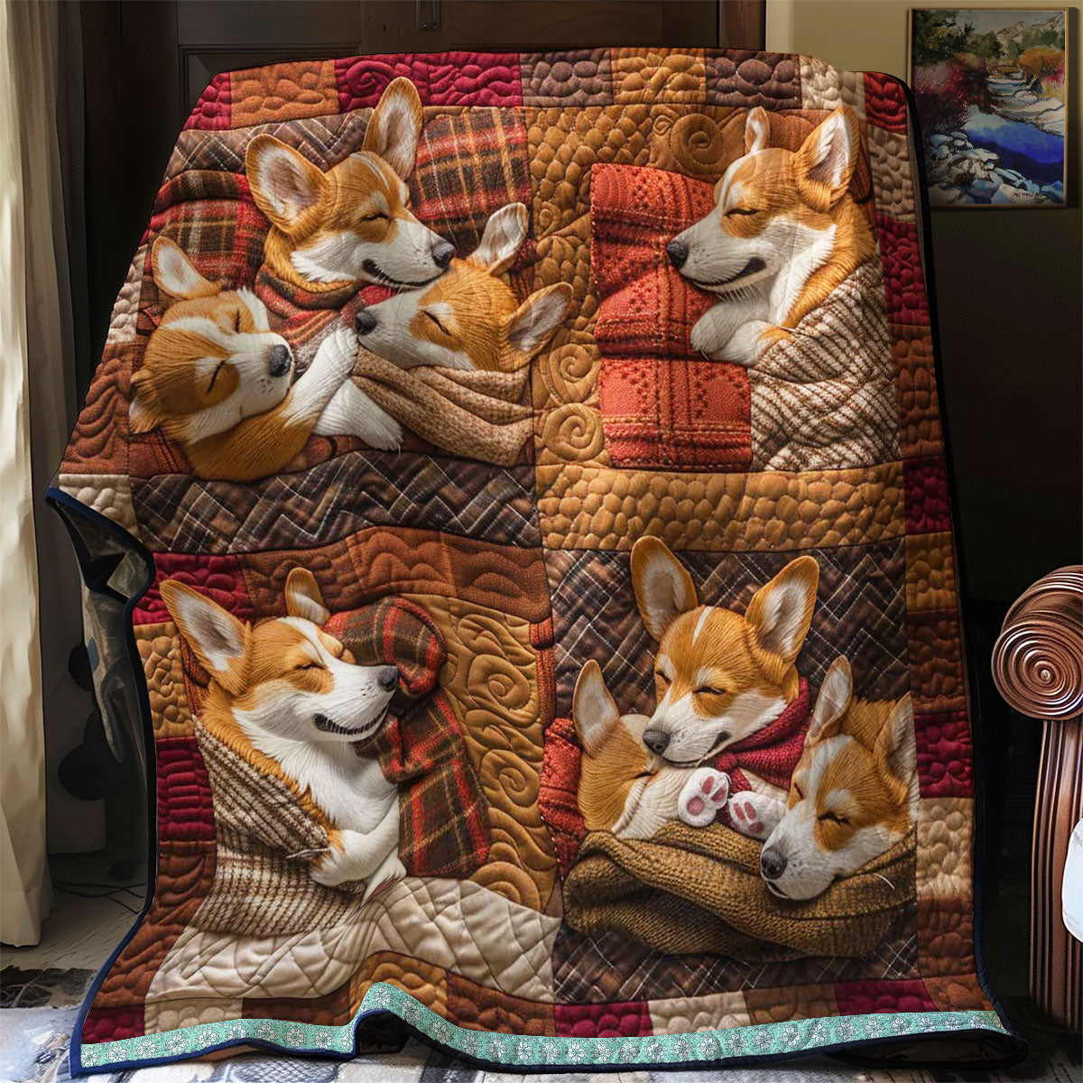 Corgi Cozy Nest WN1209035CL Quilt