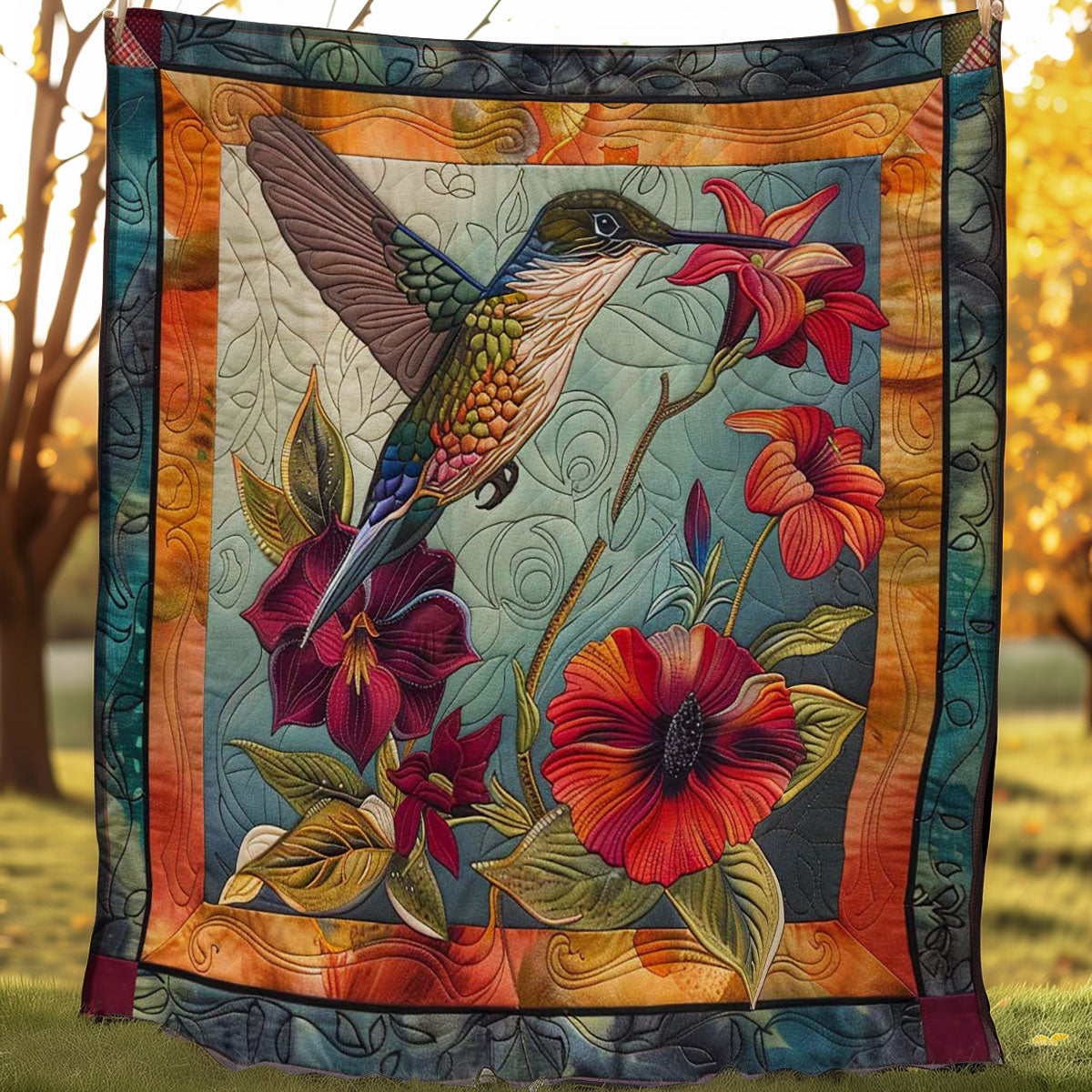 Hummingbird Blossom WN1608017CL Quilt