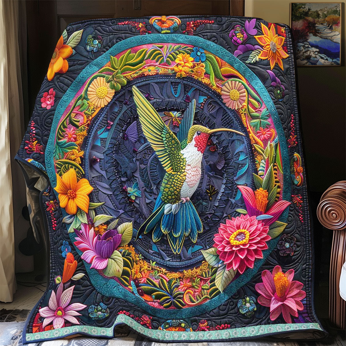 Hummingbird's Radiant Dance WN1609031CL Quilt