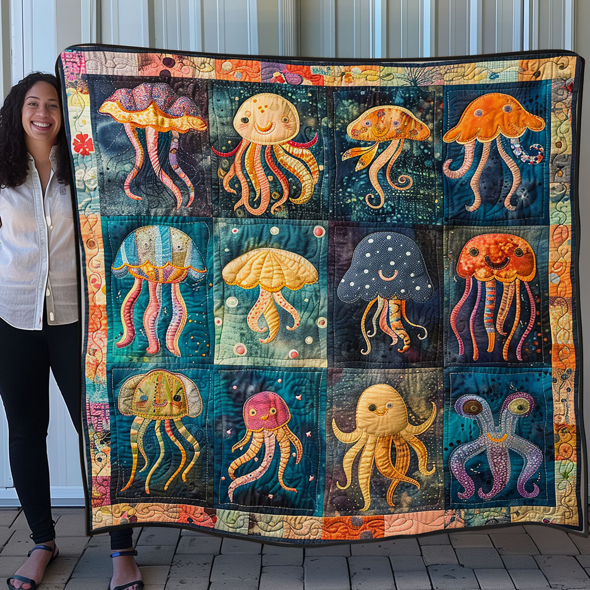 Jellyfish And Octopus SR1608032CL Quilt