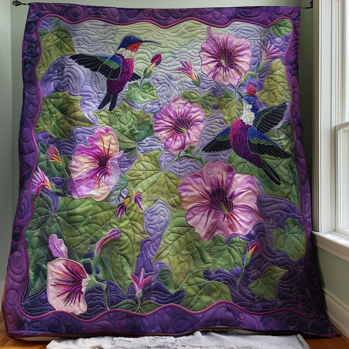 Couple Humming Birds WP2907035CL Quilt