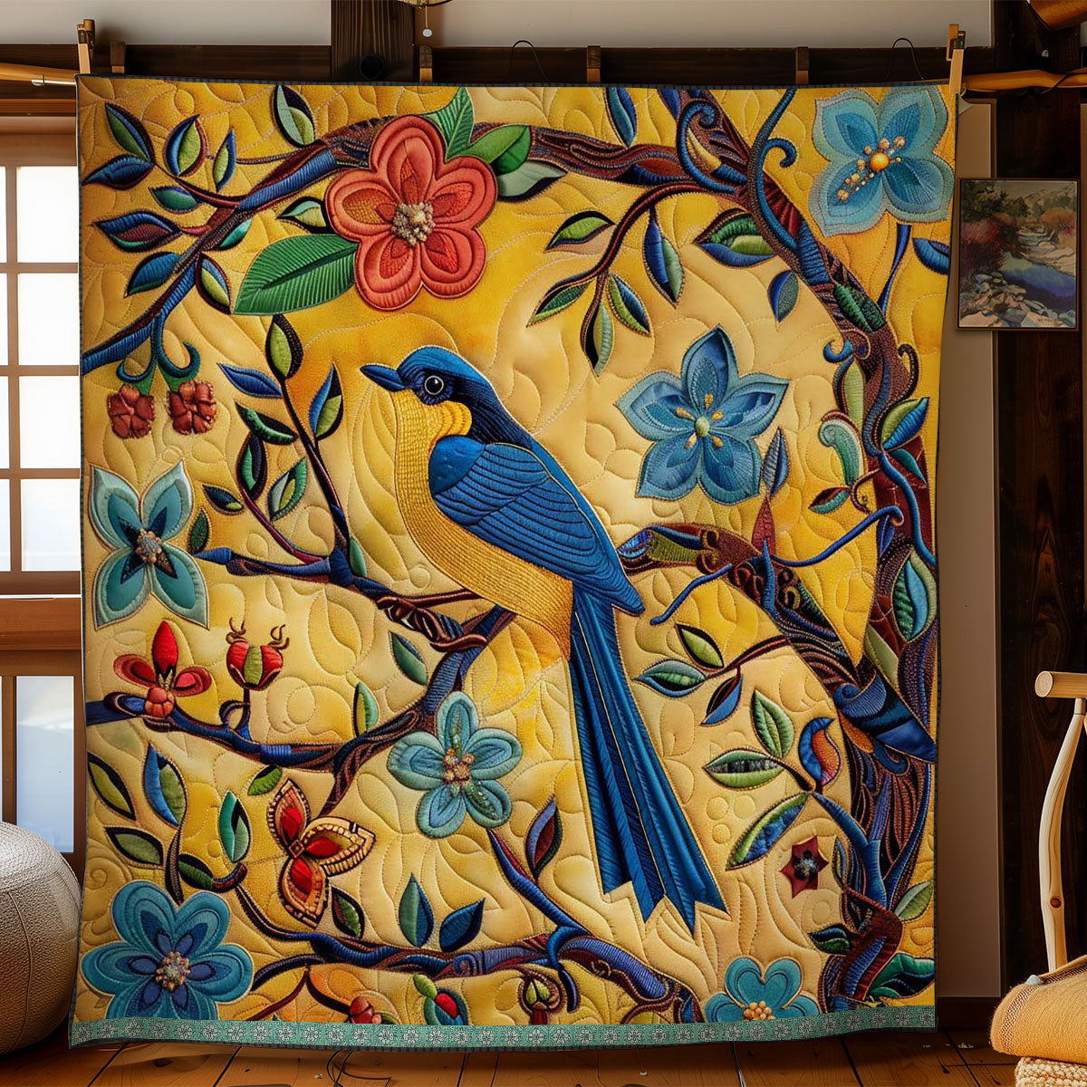 Bluebird Blossom WN0509025CL Quilt