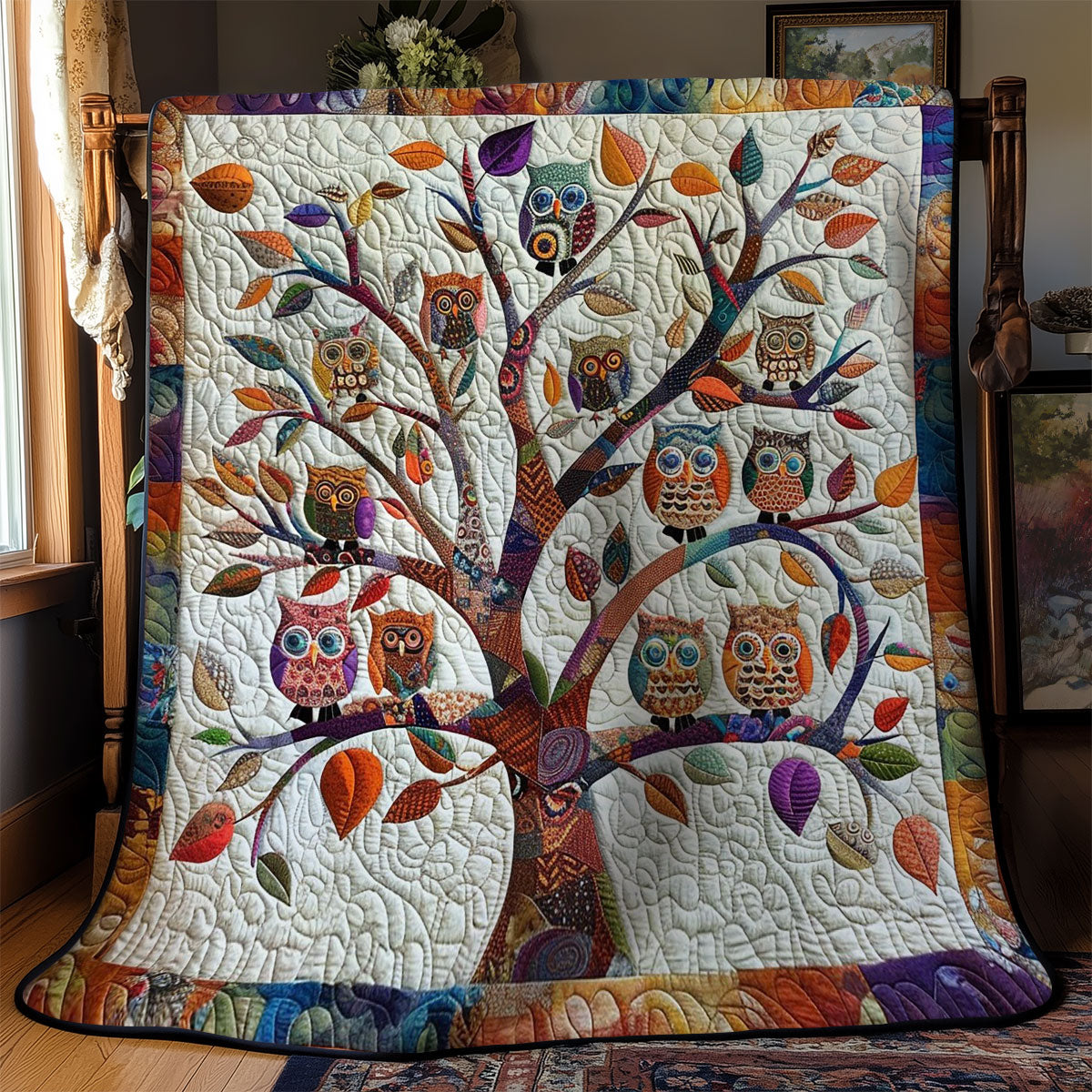 Cartoon Owls Tree WM0509020CL Quilt