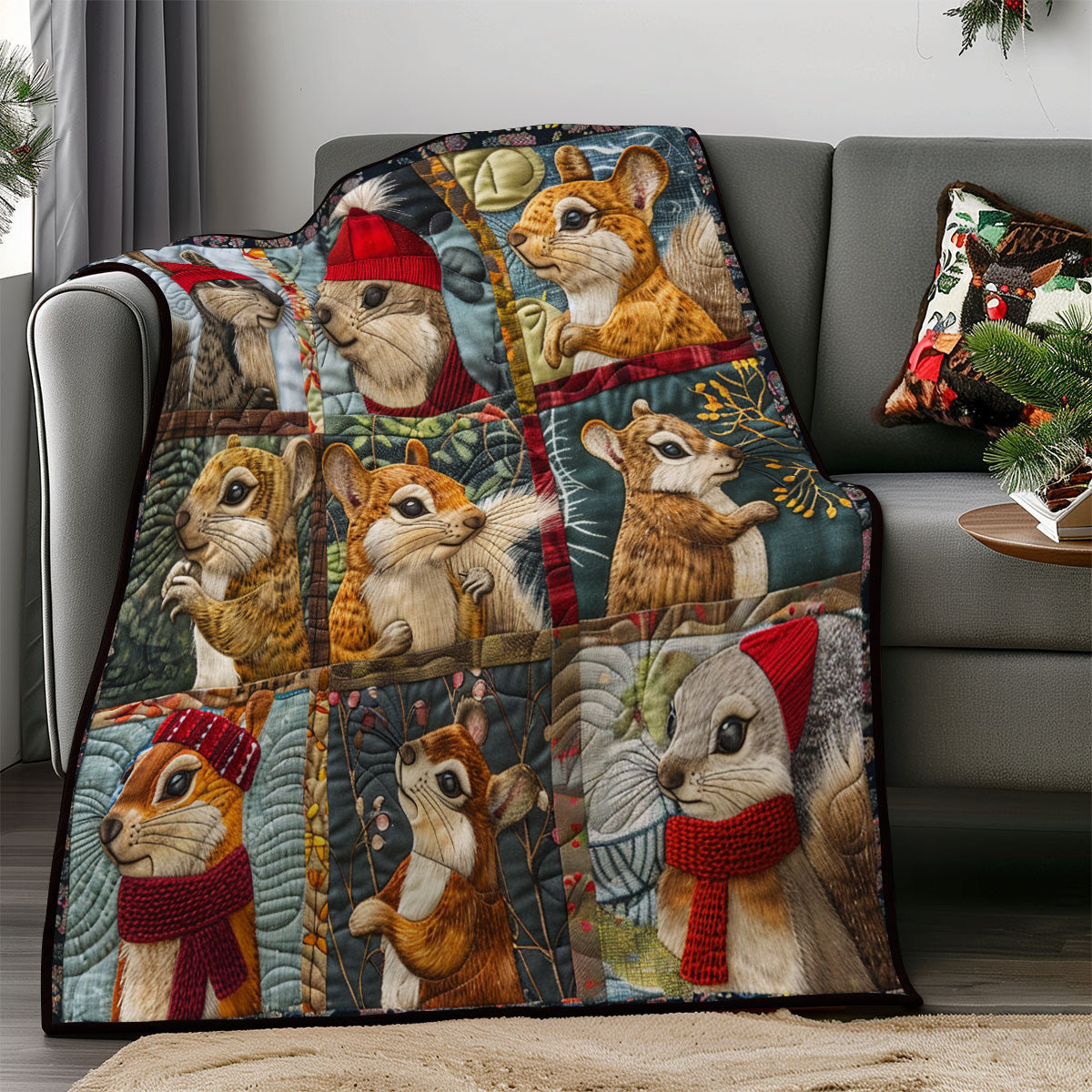 Charming Squirrel SR2108009CL Quilt