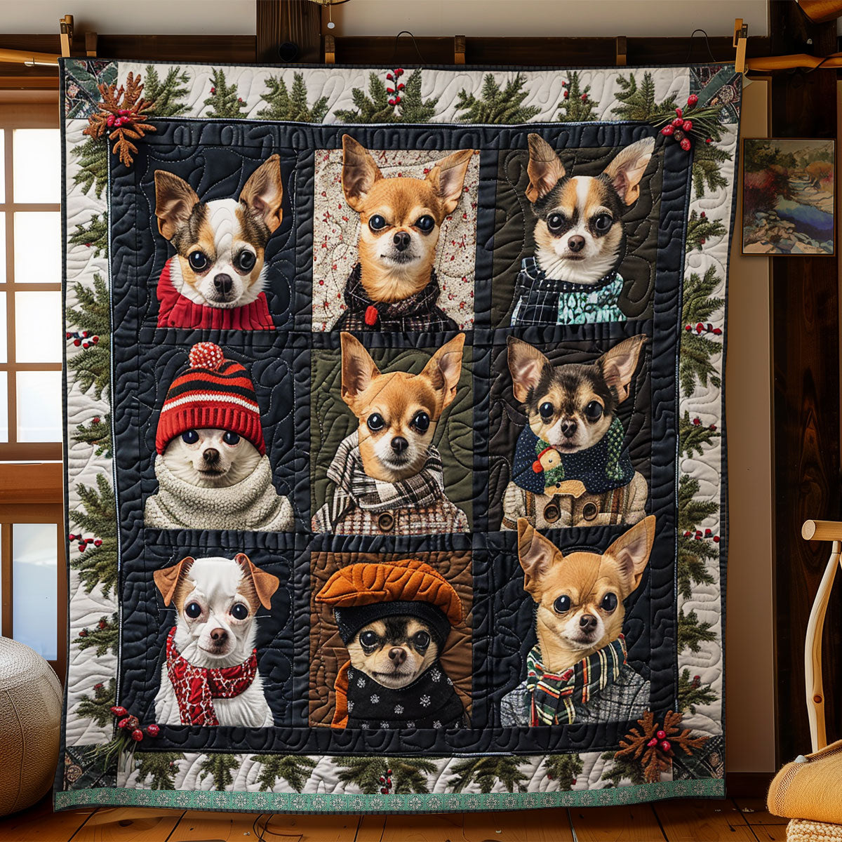 Chihuahuas Smile WN0909053CL Quilt