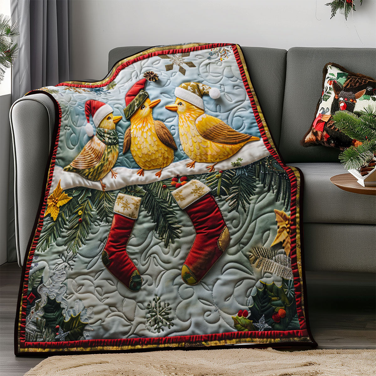 Christmas Bird SR1908023CL Quilt