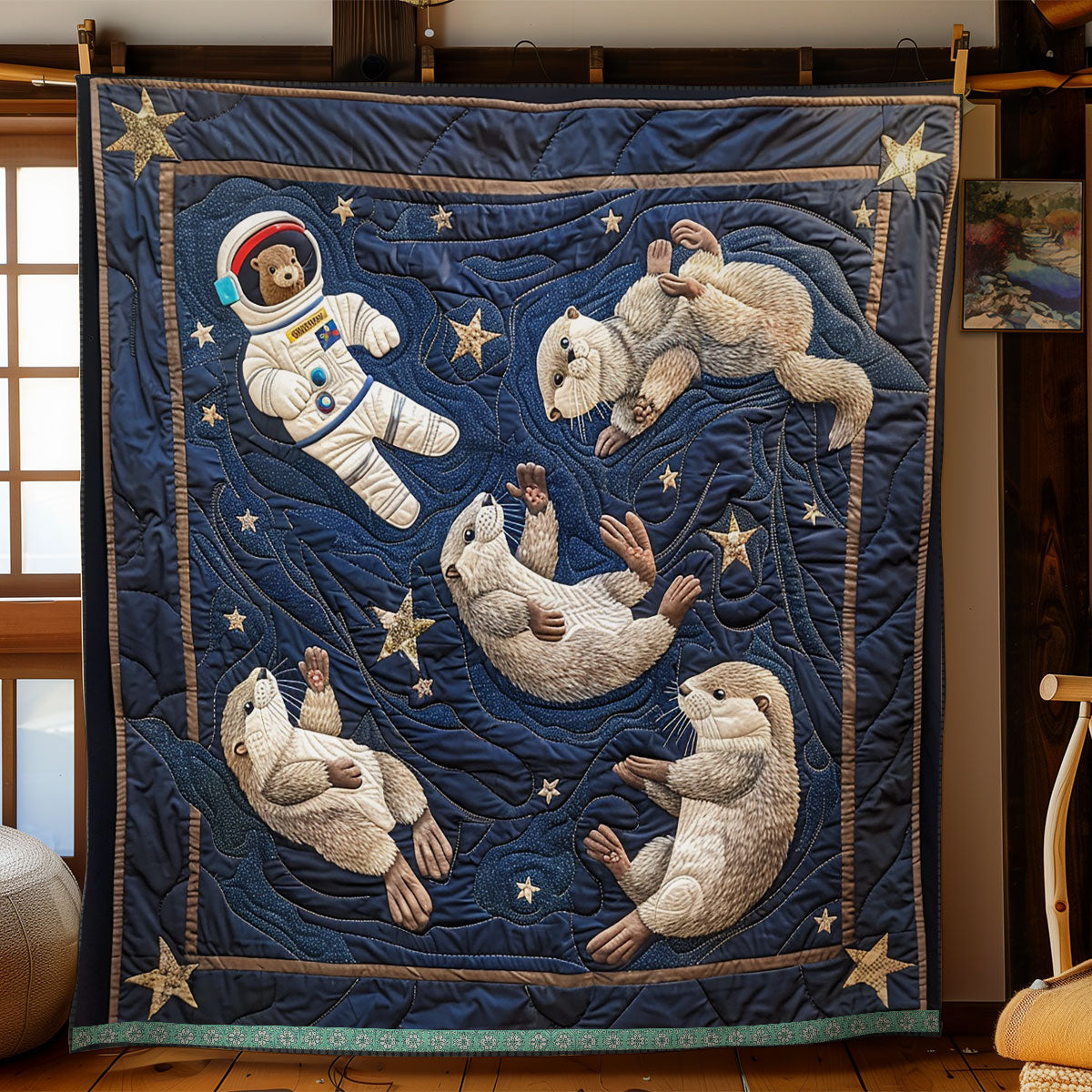 Cosmic Otter Explorers WN0909065CL Quilt