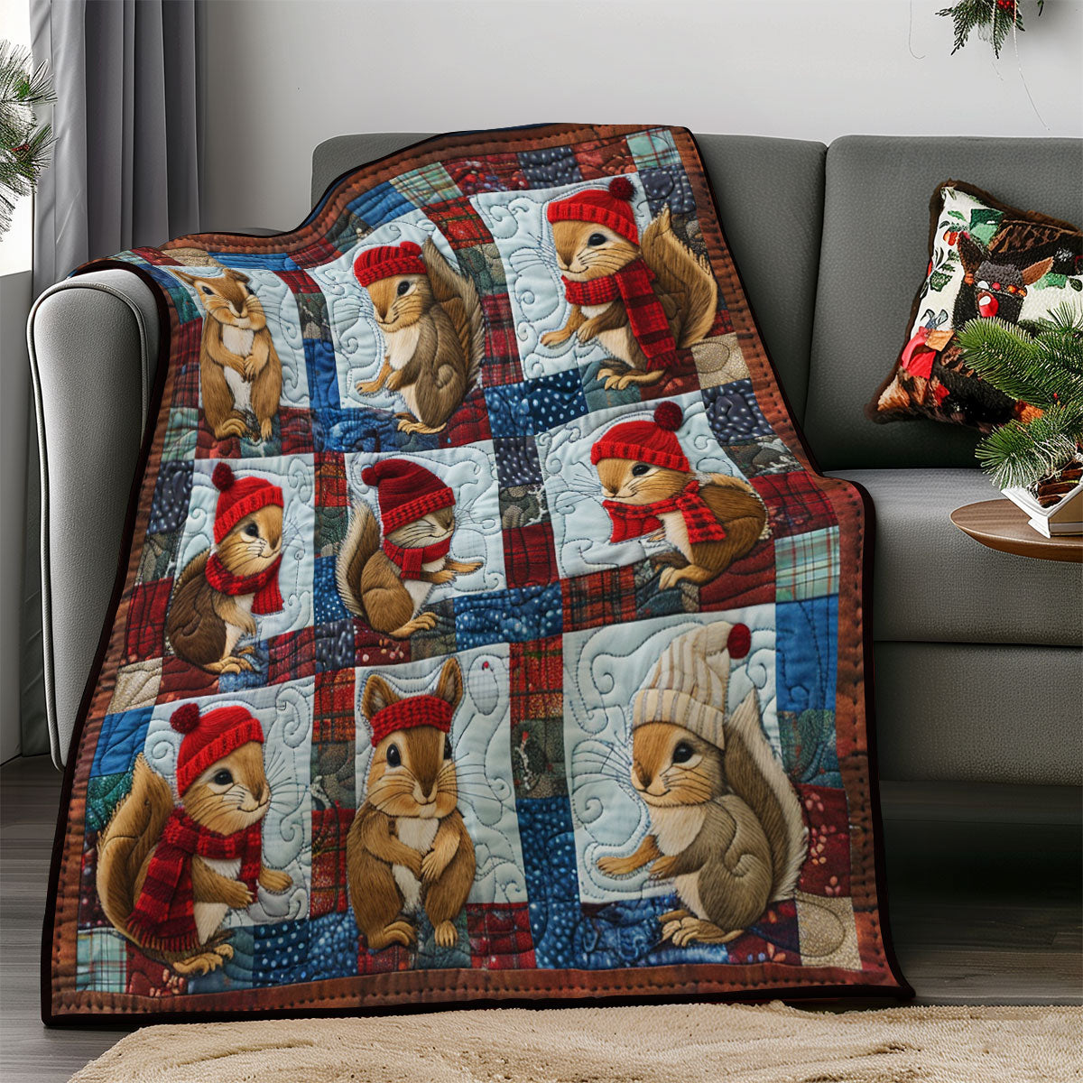 Cozy Squirrel SR2108006CL Quilt