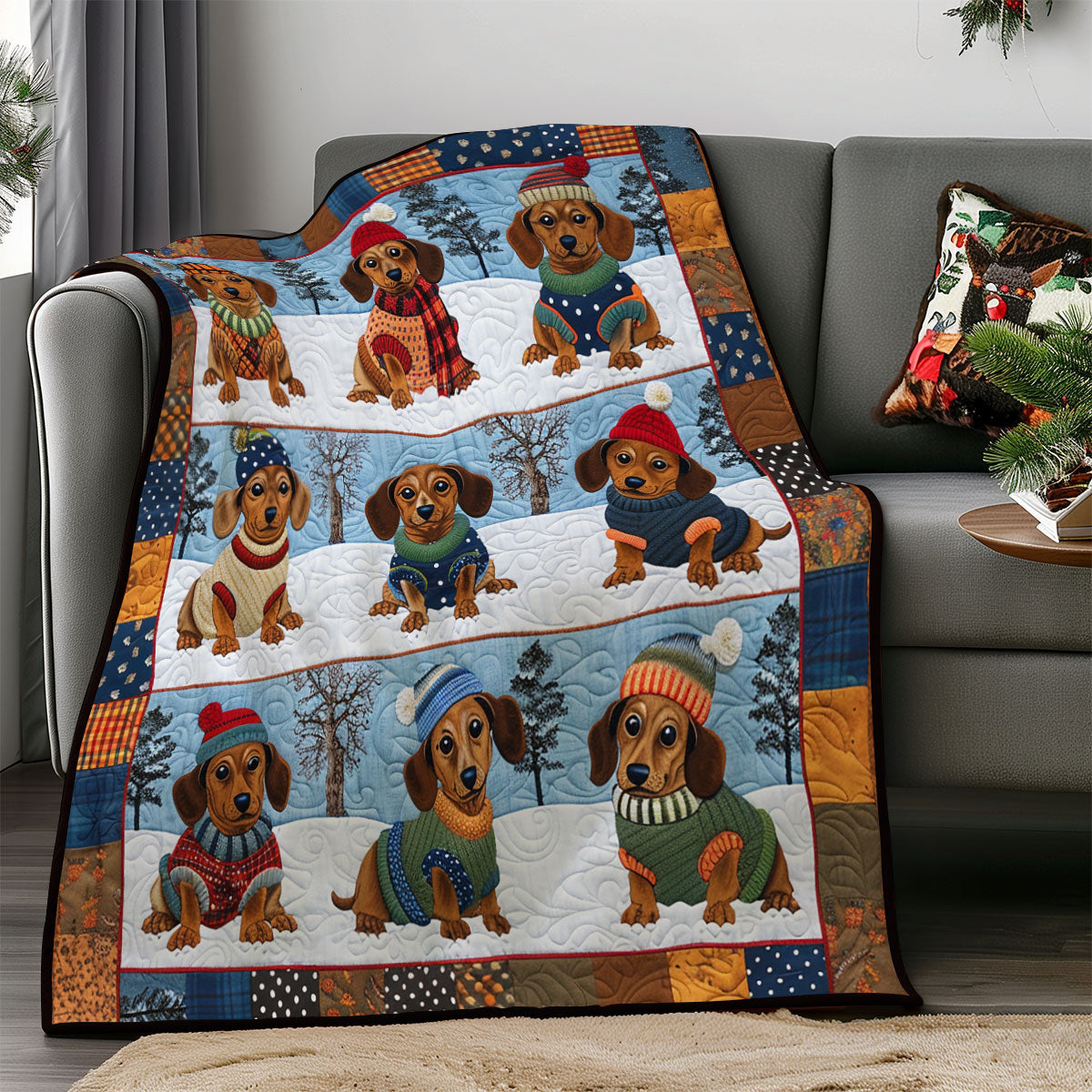 Cute Dachshunds SR2308003CL Quilt