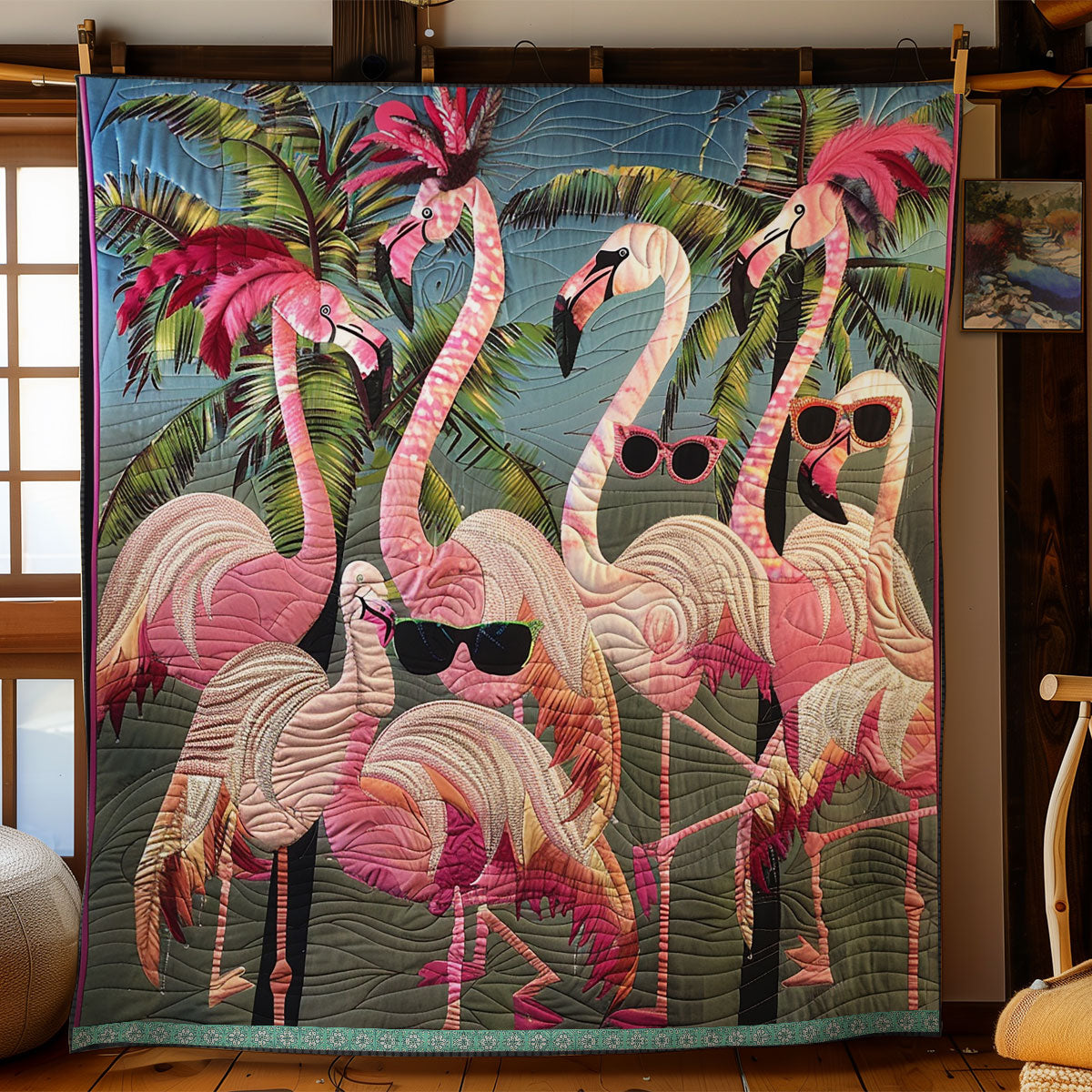 Flamingo Glamour Moments WN0909042CL Quilt