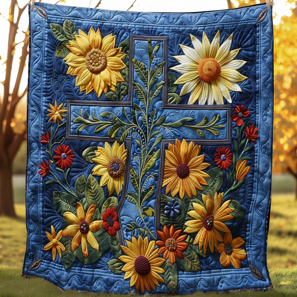 Flower Cross SR1508008CL Quilt