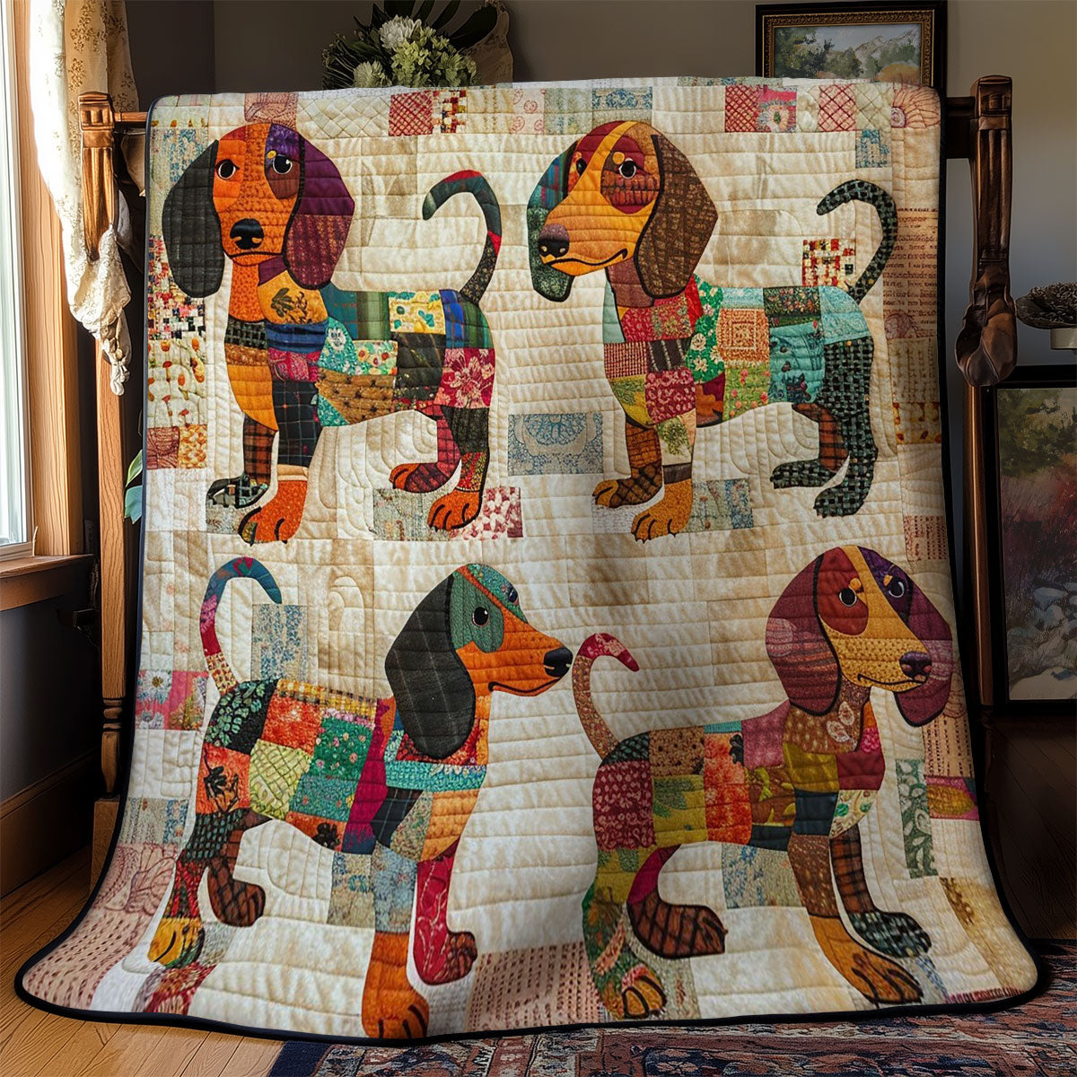Gracious Dashsunds WM2308024CL Quilt