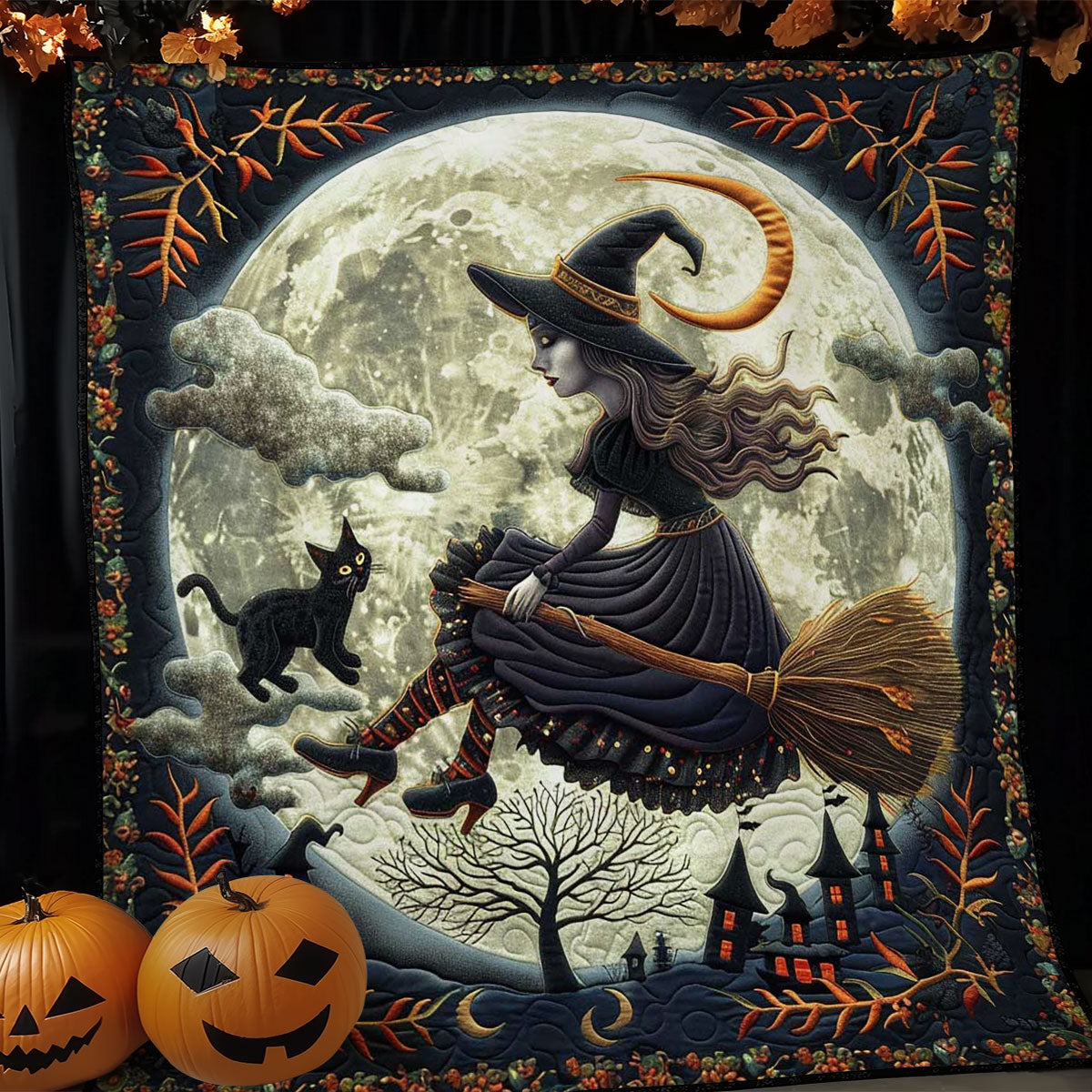 Halloween Witch's Moon WN1908081CL Quilt