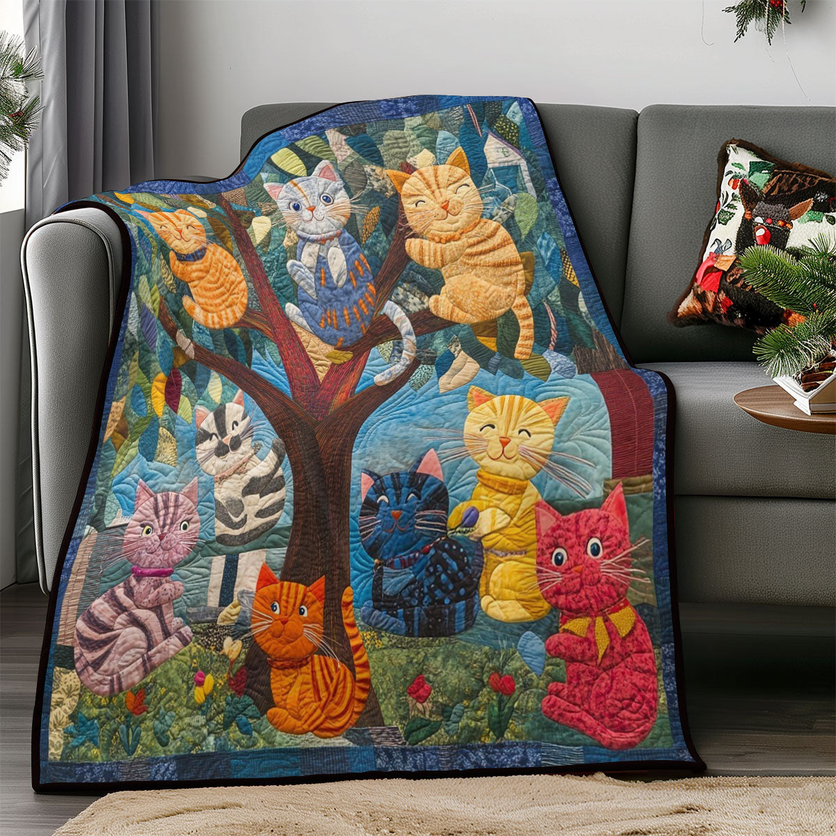 Happy Morning Cats WM0608016CL Quilt