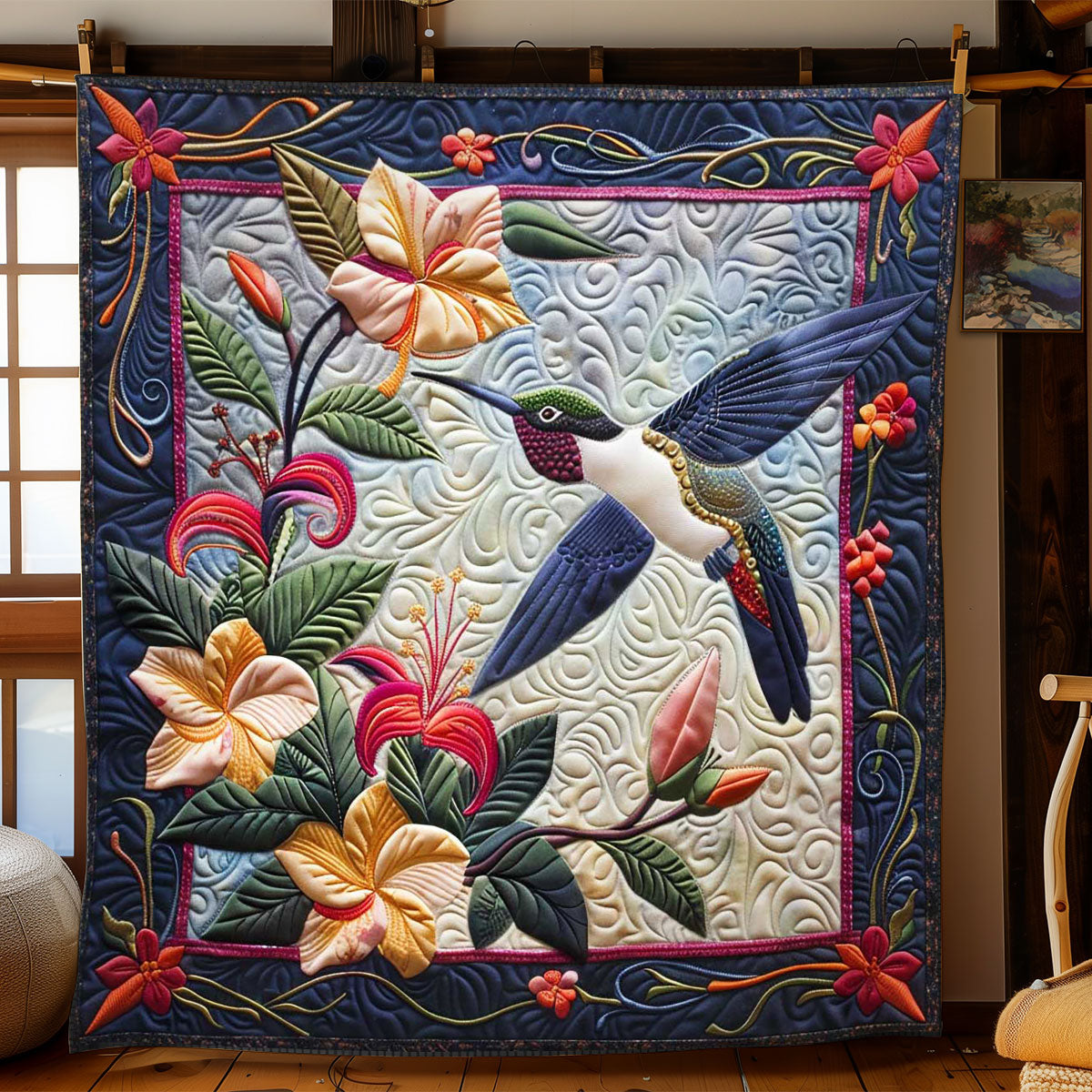 Hummingbird Bloom WN1908021CL Quilt