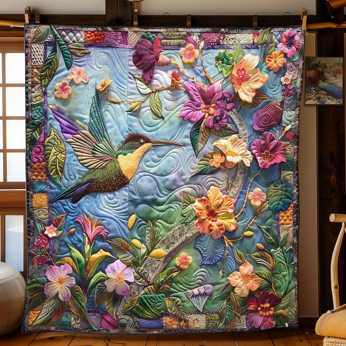 Hummingbird Bouquet WN1908020CL Quilt