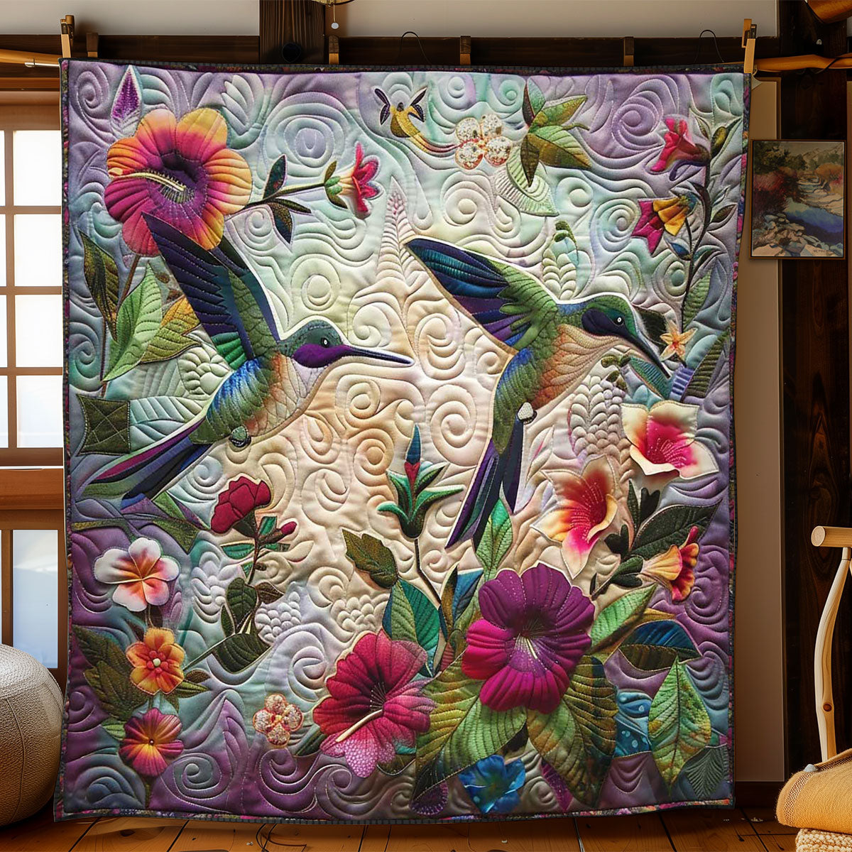 Hummingbird Charm WN1408101CL Quilt