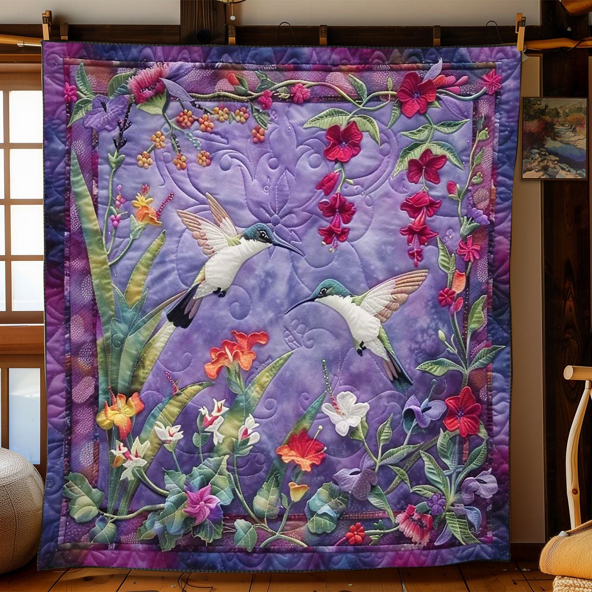 Hummingbird Glow WN1408088CL Quilt
