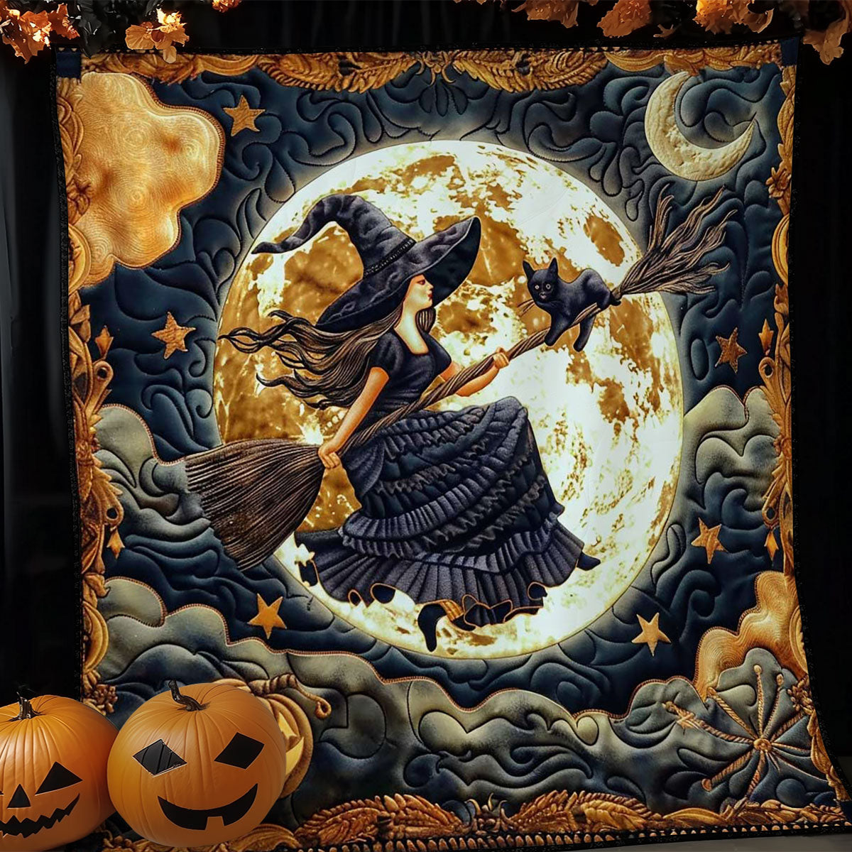 Moonlit Halloween Soar WN190887CL Quilt