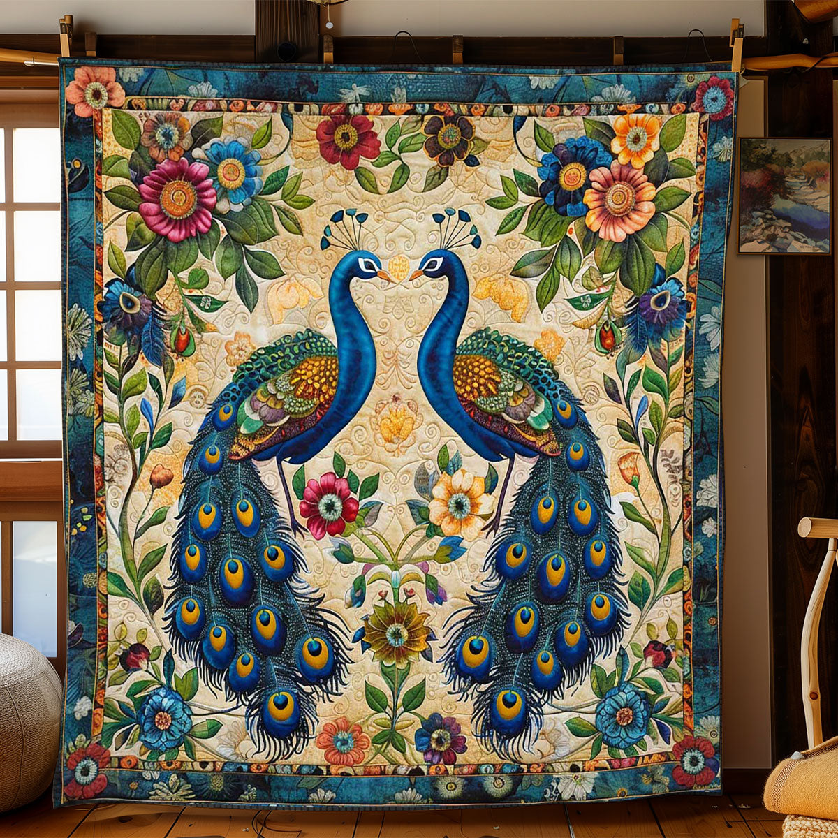 Peafowl's Garden Splendor WN1608032CL Quilt
