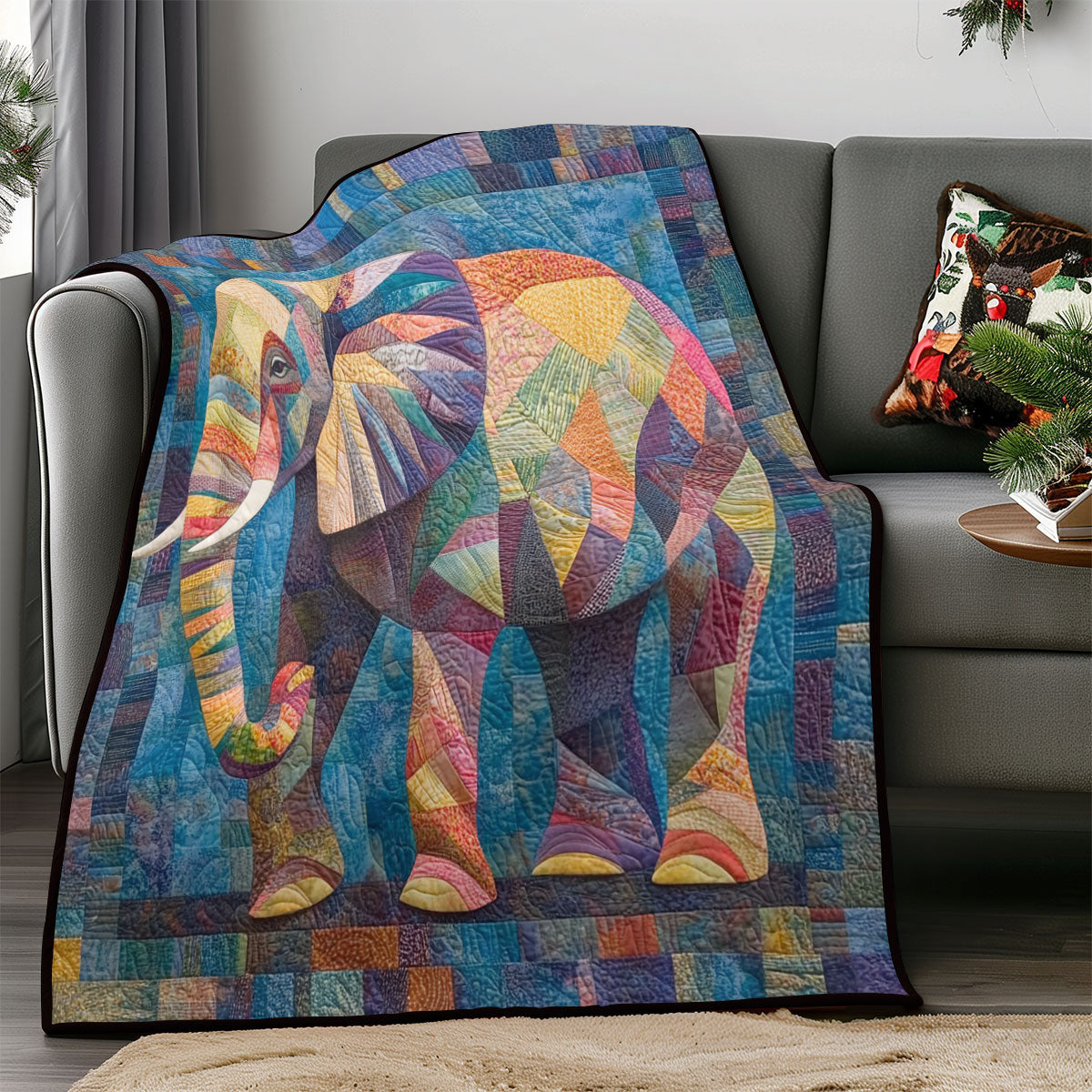 Shape Of Elephants Color WM0608034CL Quilt