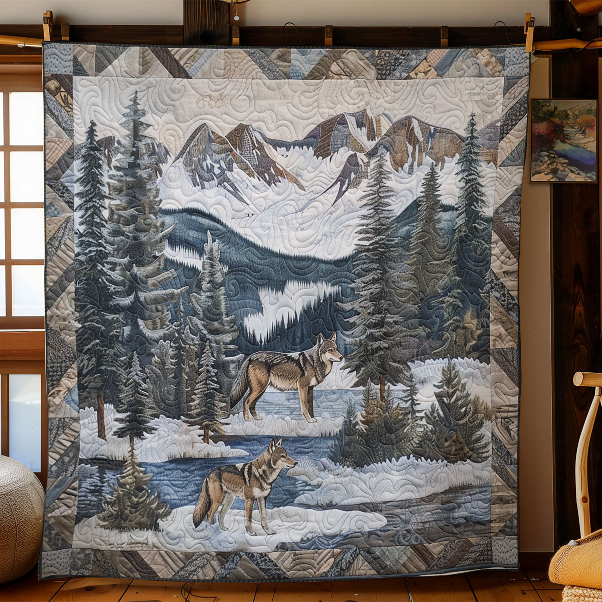 Snow Wolves Forest SR2208012CL Quilt