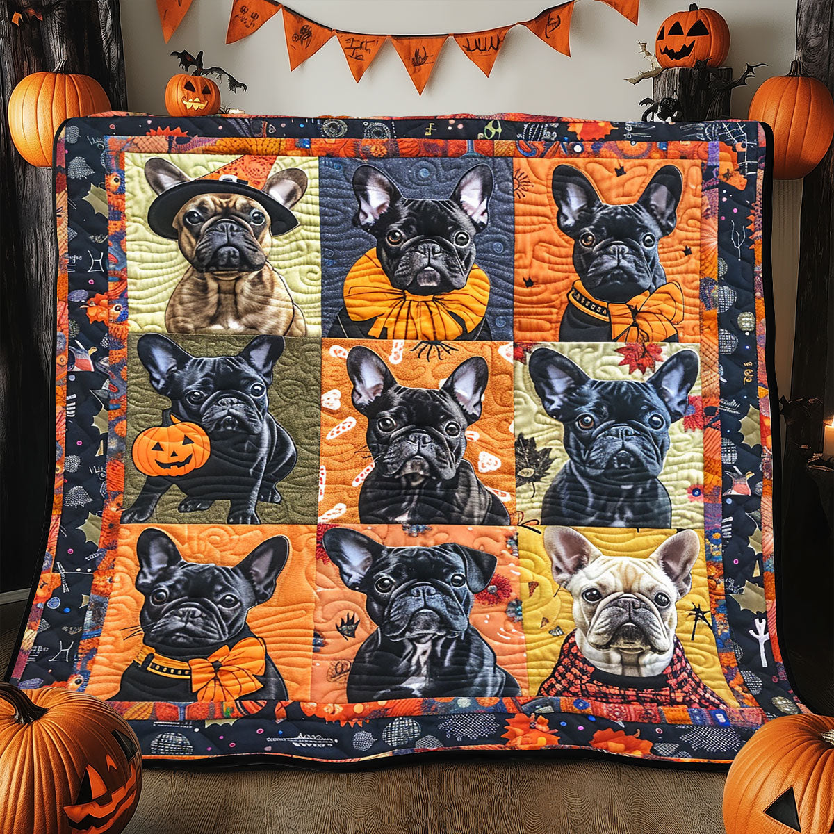 Spooky French Bulldog SR2008058CL Quilt