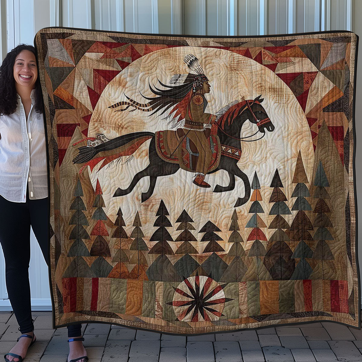 Native American Riding WM2507001CL Quilt