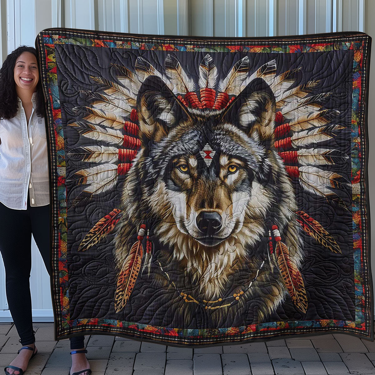 Native Wolf WM2507001CL Quilt